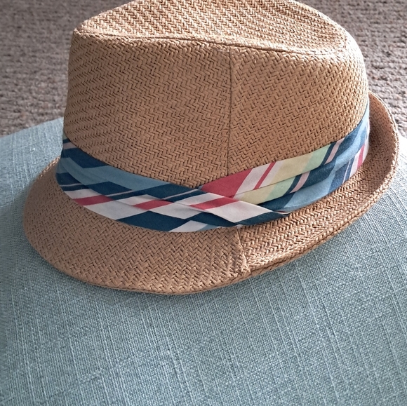 Stylish Tan Fedora Style with Multicolor Band - Picture 9 of 9